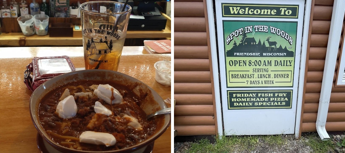Spot In the Woods Menu